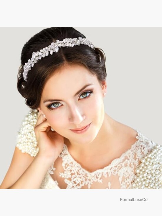 Crystal Rhinestone Bride Headband Prom Hair Accessory